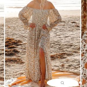 VICI Anella Smocked Floral Maxi Dress